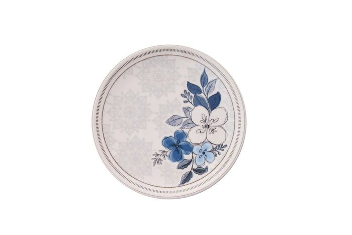 Hermia Flover Garden Juego de Platos de Postre Navideños de Porcelana, 6 Piezas